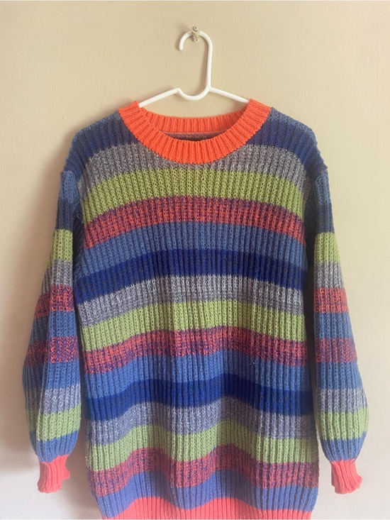 Coco + Carmen Sweaters - Coco+Carmen Maximalist Eclectic Cozy Retro Multicolor Striped Oversized Sweater